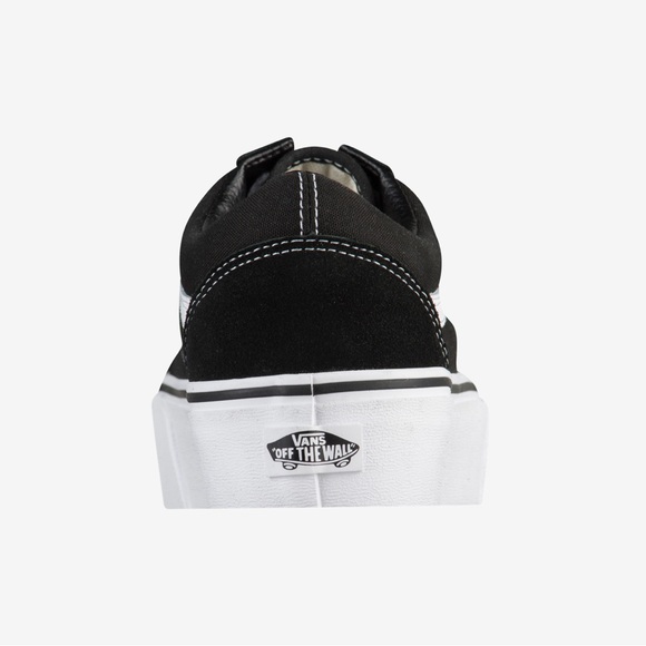 Vans womens old school VN0A3B3UY28 classic style one platform black and white - Picture 6 of 12